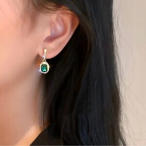 NEW Vintage-Inspired Geometric Square Stud Earrings 925 Sterling Silver